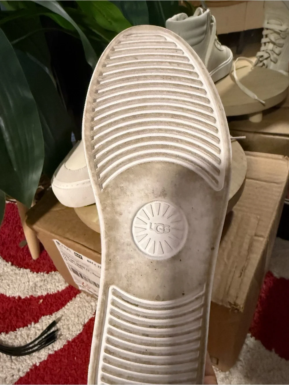 UGG Women's Cream High-Top Suede Lace-Up Sneakers